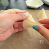 〖 大人気 〗餃子の皮のとんがりクリチ - 秋の新作３種 -の工程4