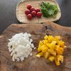 ほったらかし10分【夏野菜の和風ガパオライス】の工程1