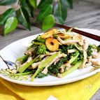 菜の花と豚肉のガーリック炒め