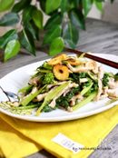 菜の花と豚肉のガーリック炒め