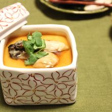 牡蠣のぎん餡がけ茶碗蒸し