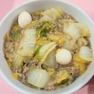 milkの作ってみた!投稿(【豚そぼろと白菜のうま煮】白菜とろとろ♡寒い日にうれしい♪)