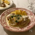 鶏もも肉とレモンクリームソース