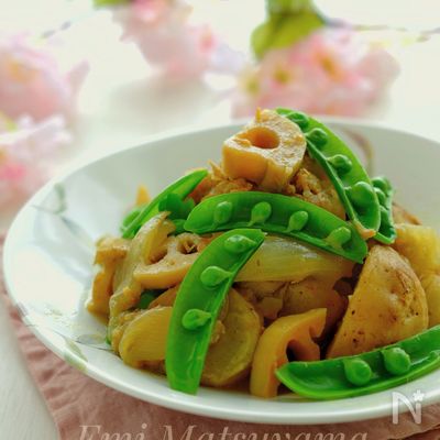 *新じゃがとれんこんのツナカレー煮*