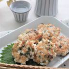 鶏ささみの粗挽きつくね、明太子味