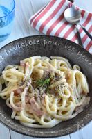 【本鶏だしで作る！超濃厚カルボナーラうどん】旨味たっぷり！