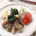 菜の花の苦みが苦手でも食べやすい☆菜の花の豚肉巻き
