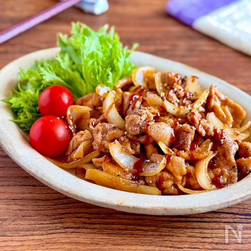お手軽♪やわらか【豚こまの甘辛ソース炒め】