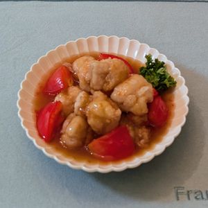 𝔂𝓾𝓶𝓲🍓の作ってみた!投稿(やわらかジューシー♩鶏肉とトマトの甘酢あん)