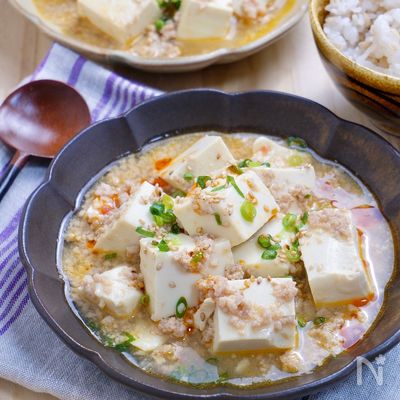 レンジで作る!『味噌風味の麻婆豆腐』