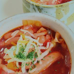 ゆみの作ってみた!投稿(食べるスープ♩我が家のミネストローネ)