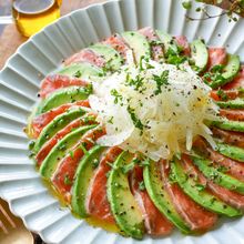 簡単、安い、おいしい!!【サーモンカルパッチョ】