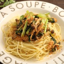 簡単!小松菜ツナパスタ 明太子風味