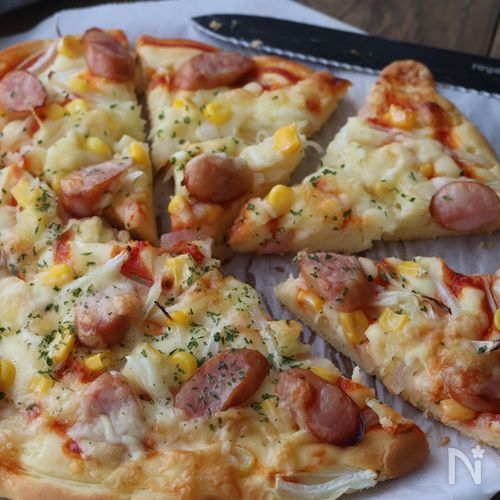 こねない！ズボラな米粉のピザパン風
