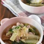 豚バラ白菜と糸寒天のヘルシースープ