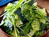 レタスと水菜のやみつきチョレギ風サラダ