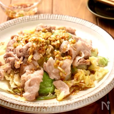 野菜モリモリ!豚バラキャベツのレンジ蒸し