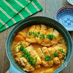 ワンパン♪鶏肉とじゃがいものにんにく味噌バター蒸し