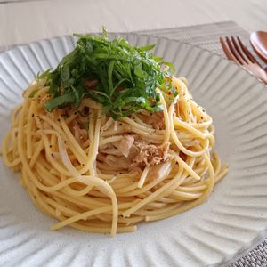 ことり会の作ってみた!投稿(ランチ格上げ!大葉とツナの和風パスタ)