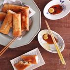 包丁不要♡鶏ひき肉と豆苗の簡単春巻き♡