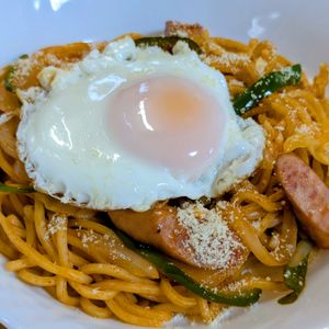 まゆのの作ってみた!投稿(焼きそばナポリタン風)