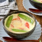 レンジで作る＊豆腐クリームの茶碗蒸し