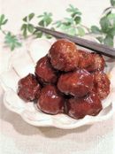 柔らか肉だんご　甘酢あんソース