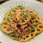 【おつまみやおかずに大活躍】ひき肉とれんこんのペッパー甘辛　