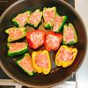 豚こまピーマン肉詰め|旨み爆発!味噌だれがけの工程1