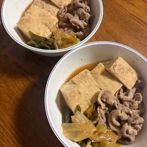 まさの作ってみた!投稿(豆腐2丁がペロリ！牛肉柔らか、味染み極まる【基本の肉豆腐】)