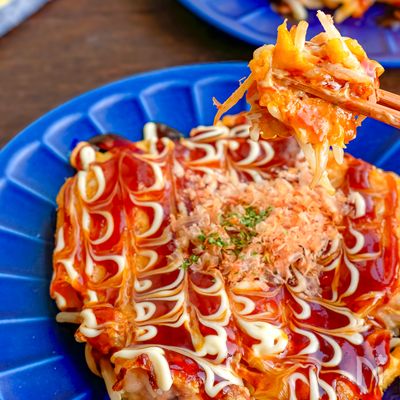 もやしと豚こまの絶品お好み焼き風　小麦粉不要・包丁不要・節約