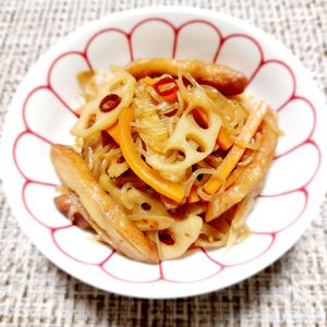 よっこの作ってみた!投稿(【さつま揚げと根菜のきんぴら】つくりおきおかず👌)