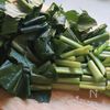 【冷凍作り置き】小松菜とさつま揚げのごま炒めの下準備