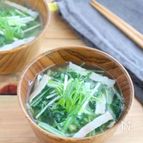 具だくさん♪水菜とベーコンのコク旨みそ汁