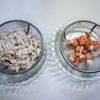 食感パリパリ「海老と鶏ささ身肉の揚げ春巻き」の下準備