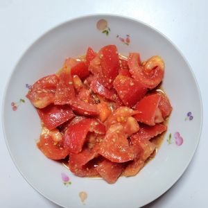 ふうかの作ってみた!投稿(トマトのごまポン和え【3分副菜！さっぱり食べやすい】)