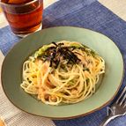 シャキシャキ豆苗入りたらこパスタ