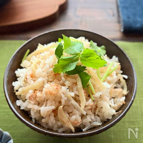 【新しょうがとちりめんじゃこの炊き込みご飯】初夏を味わう!