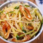 簡単ヘルシーなお惣菜😘♪もやしとちくわときゅうりの中華和え