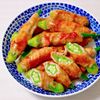 まゆの作ってみた!投稿(オクラの肉巻き柚子胡椒わさびソース♩レンジで簡単!めちゃうま)