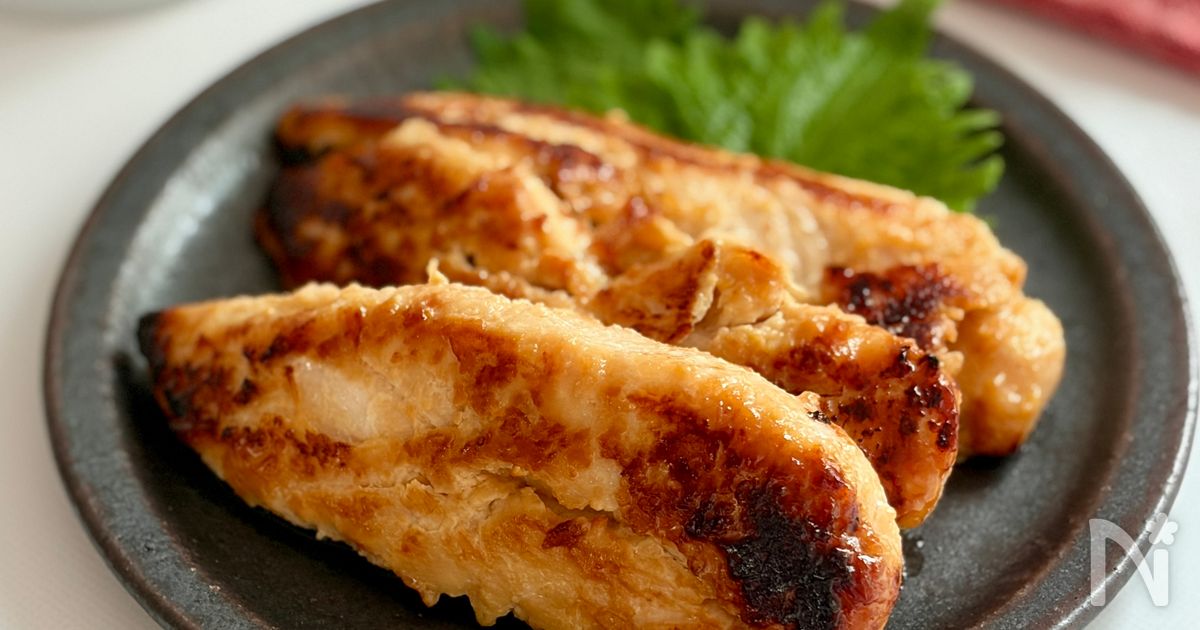 漬けて焼くだけ♡ささみの塩こうじ味噌焼き【作りおき・お弁当】