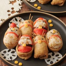 オーツ麦ごはんのクリスマスお稲荷さん