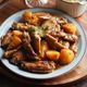手羽先とじゃが芋のこく旨煮【マスタードでお肉柔らか！】