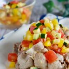 ほんのりスパイシー!夏野菜がけ冷しゃぶ