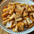 【厚揚げとれんこんの甘辛ぽん酢炒め】シャキッと食感✨