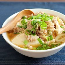 レンジでお手軽に♡豆腐のあったかすき焼き風煮込み