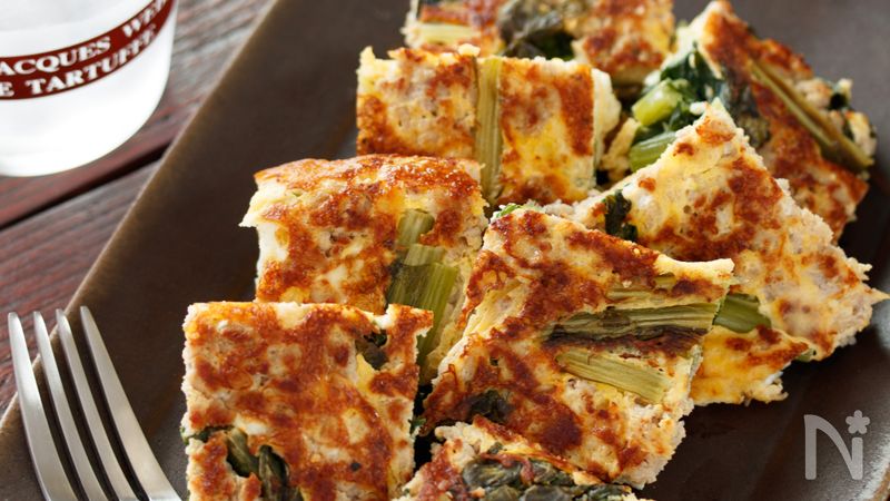 小松菜とひき肉のチーズオムレツ 作り置き お弁当 By ｙｕｕ レシピサイト Nadia ナディア プロの料理家のおいしいレシピ