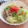 レンチン7分♪豚肉と野菜の旨塩ダレうどんの工程3