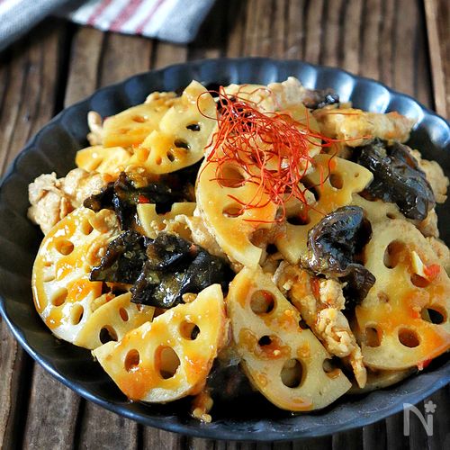 ピリ辛旨【豚こまレンコンの麻婆炒め】