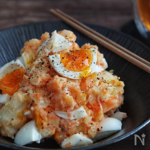 味見でなくなる危険な美味しさ【レンチン明太ポテトサラダ】